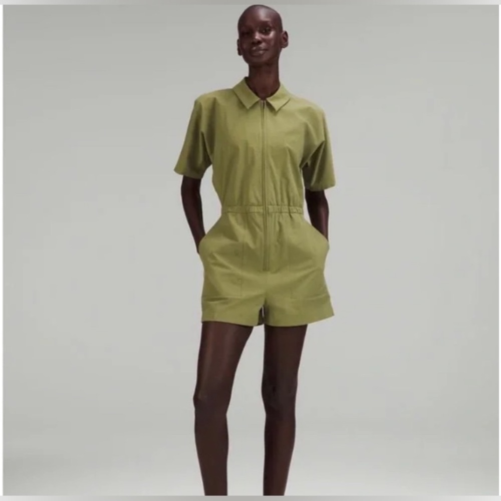 Lululemon lab Zip-Front Collared Romper- 6